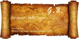 Grauer Mózes névjegykártya