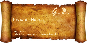 Grauer Mózes névjegykártya